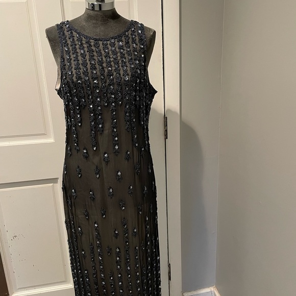 Landmark Vintage Beaded Evening Gown Size Large - Picture 6 of 15